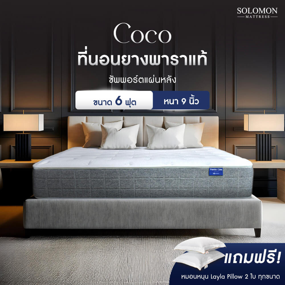 ที่นอน 6 ฟุต SOLOMON รุ่น COCO หนา 9 นิ้ว_9
